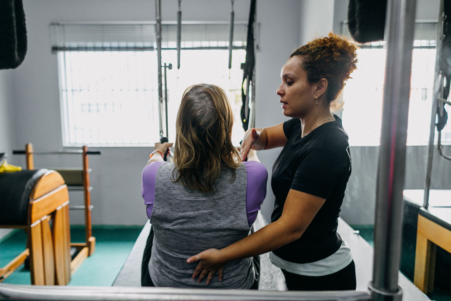Aula de pilates no cadillac na CEFIP, Ipiranga
